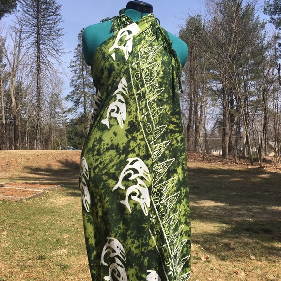 Pareos del Caribe Other - Indonesian Batik Tie Dye Dolphin Pareo Sarong